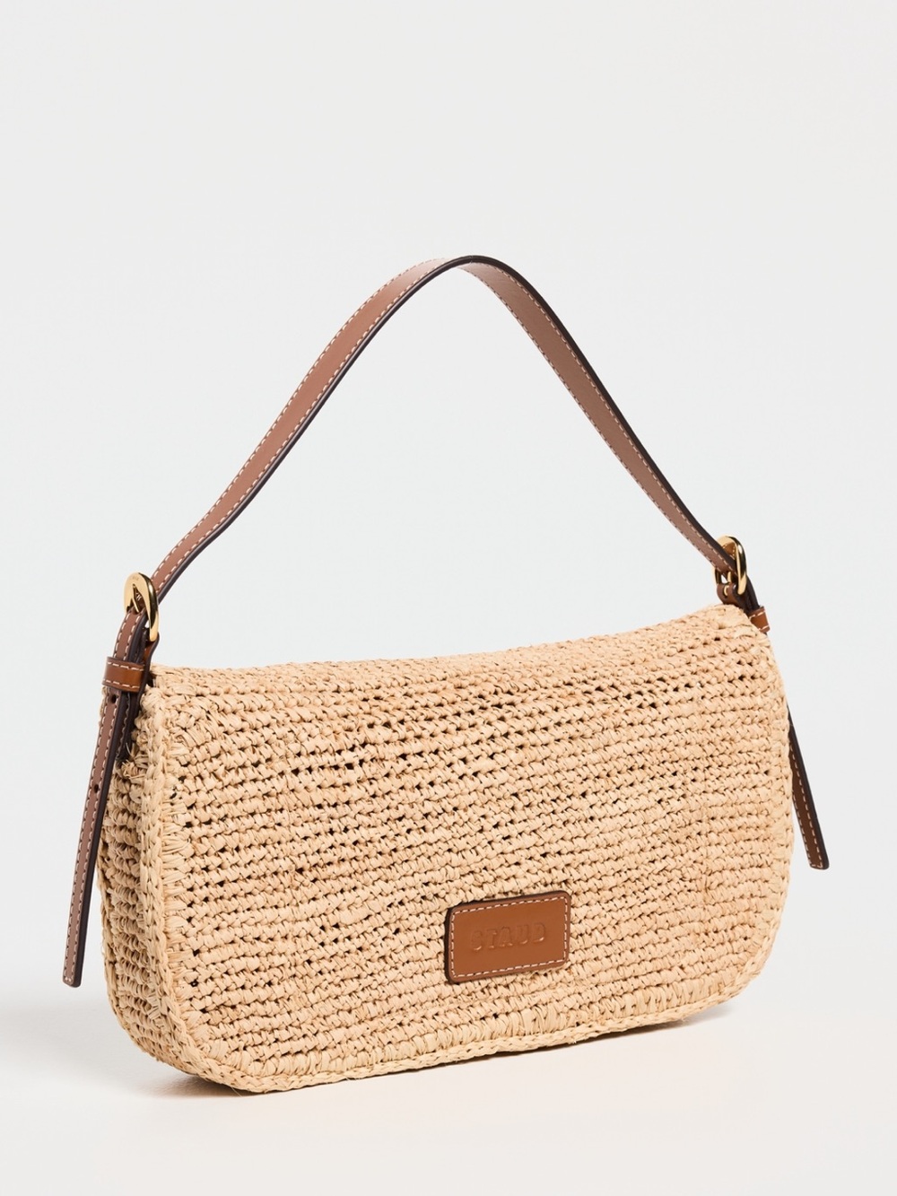 STAUD Harlow raffia shoulder bag NWT - Picture 2 of 4